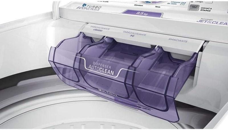 Máquina de Lavar Electrolux 8,5kg Branca Turbo Economia com Jet&Clean e Filtro Fiapos (LAC09) - 220