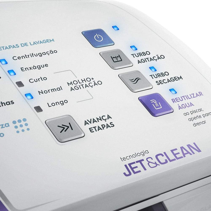 Máquina de Lavar Electrolux 8,5kg Branca Turbo Economia com Jet&Clean e Filtro Fiapos (LAC09) - 220